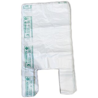 Tugs Oxo Biodegradable Carry Bags (Medium) Width 8 (2.5+2.5) Gusset Length 16 inch Size 13x16 Pack of 110 (500 gms)