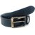 OLIVER WALK Men Genuine Leather Textured Black Belt