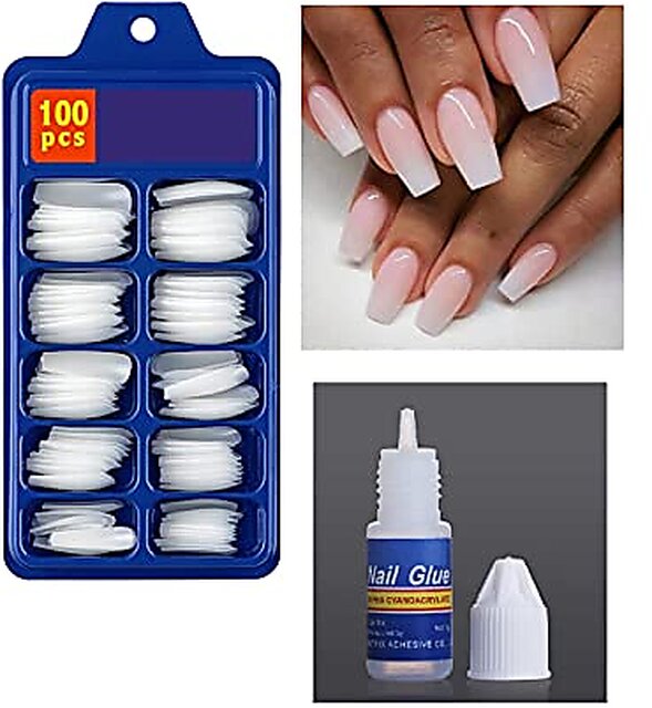 hich Artificial Nails With Nail Glue White - Price in India, Buy hich Artificial  Nails With Nail Glue White Online In India, Reviews, Ratings & Features |  Flipkart.com