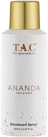 T.A.C - The Ayurveda Co. Ananda Fruit and Spice Deodorant Spray for Refreshing  Long Lasting Fragrance - 150ml