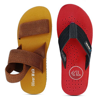                       OLIVER WALK Styles Men Flip-Flop  Sandal Set of 2                                              