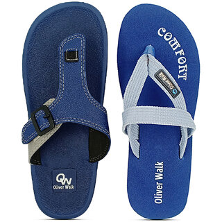                       OLIVER WALK Top Trending Sandal  Slipper Set of 2                                              