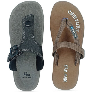                       OLIVER WALK Attractive Sandal  slipper (Pack of 2)                                              