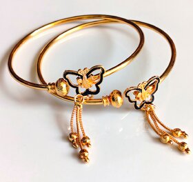 Nightshine Gold Plated Butterfly Design Bangles