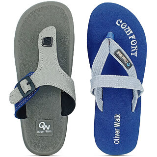                       OLIVER WALK Attractive Sandal And slipper Set of 2                                              