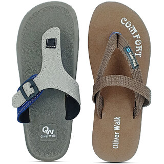                       OLIVER WALK Attractive Sandal  Slipper Set of 2                                              