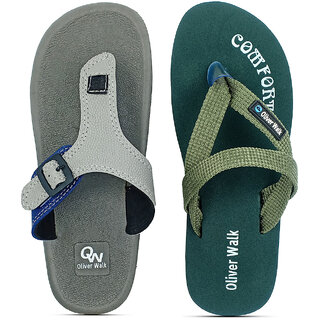                      OLIVER WALK Attractive Sandal  Flip-Flop Pack of 2                                              