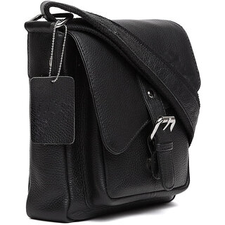                       OLIVER WALK Men Side Messenger Leather Bag                                              