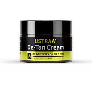                       Ustraa De-Tan Cream for Men - 50g - For Men - Tan removal and Even Skin tone, WITHOUT BLEACH, No sulphate, No Paraben, P                                              