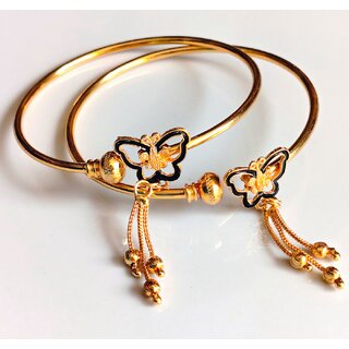 Nightshine Gold Plated Butterfly Design Bangles
