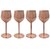 Divian Copper Plated Stemmed Copper Coated Unbreakable Wine Glass Goblets,350 ml Set Of 6
