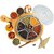 360 Revolving Masala, Dry Fruits Box with 7 Containers 1 Transparent Lid, Rotate container 360 Degree