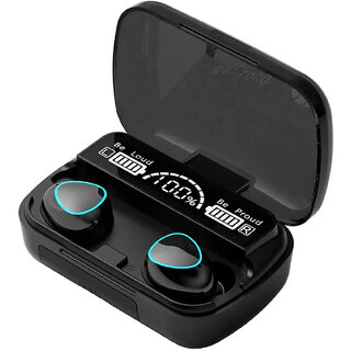                       M10 TWS Wireless Earbuds with 2000mAh Charging  LED Display 3D Touch Bluetooth Headset (Pack of 1)                                              
