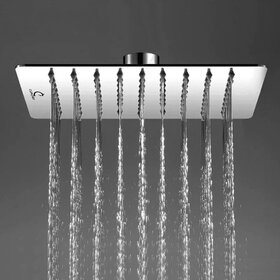 CUROVIT Stainless Steel SYLVIA 6 x 6 Square Extra Heavy Ultra Slim Overhead Shower / Rain Shower Without Arm in Chrome