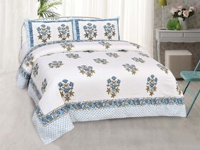 Super King Size Premium Quality King Size Bedsheet with 2 Pillow Covers (108 x 108 Inch)