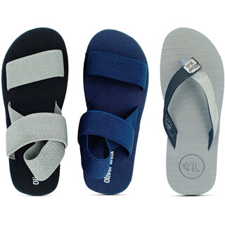                       OLIVER WALK Men Flip Flop  Sandals Set of 3                                              