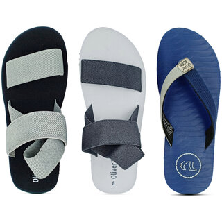                       OLIVER WALK Men Flip-Flop  Sandal Set of 3                                              