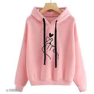                       Raabta Fashion Peach Printed Full Sleeves Sweat Shirt For Womens                                              