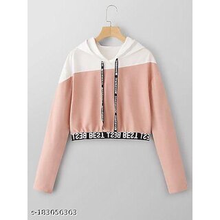                       Raabta Fashion Peach Printed Full Sleeves Sweat Shirt For Womens                                              
