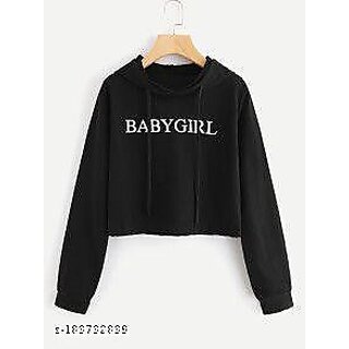                       Raabta Fashion Black Printed Full Sleeves Sweat Shirt For Womens                                              