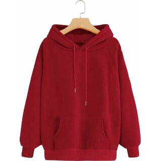                       Raabta Fashion Maroon Printed Full Sleeves Sweat Shirt For Womens                                              