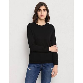                       Raabta Fashion Black Printed Full Sleeves Sweat Shirt For Womens                                              