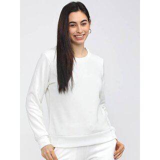                       Raabta Fashion White Printed Full Sleeves Sweat Shirt For Womens                                              