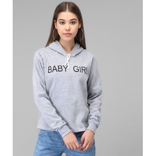                       Raabta Fashion Grey Printed Full Sleeves Sweat Shirt For Womens                                              