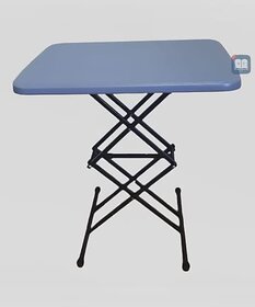 BURDEN FREE Height-Adjustable Rectangular Multi-Purpose Contemporary Plastic Folding Table9403 (Grey)