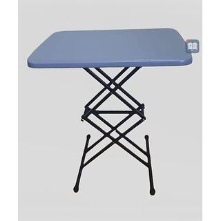                       BURDEN FREE Height-Adjustable Rectangular Multi-Purpose Contemporary Plastic Folding Table9403 (Grey)                                              