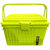 Mannat Multipurpose Plastic Storage Basket with Handle for Puja,clothes,Toys,Book Storage Basket (Yellow,Pack of 1)