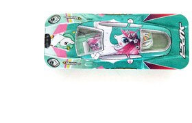 Anvi Cartoon Printed Car Shaped Pencil Box in Metal