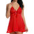 ANVI CREATION Cotton Red Monokini/Trikini babydoll (Red and Black)