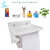 CUROVIT Unbreakable Frosted Acrylic Toilet Paper Holder with Mobile Stand / Tissue Paper Holder for Bathroom Accessories