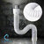 CUROVIT PVC Flexible Waste Pipe 1-1/4 for Kitchen Sink Heavy Duty Waste Water Drain Hose Outlet Tube Connector