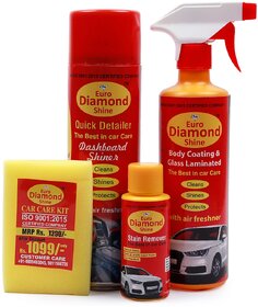 Euro Diamond shine Car Cleaner and Polish Stain Remover - Pack of 4