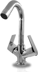 CUROVIT ARIA Brass Center Hole Basin Mixer with Leg Set for Deck Mounted Wash Basin