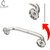CUROVIT Stainless Steel 12 (inch) Grab Bar / Wall Mounted Safety Handle Bar with Wall Screws for Bathroom  Bath Tub