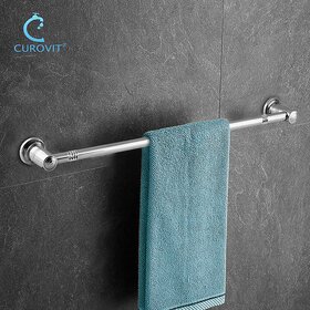CUROVIT Stainless Steel 24 (inch) Steel Towel Rail / Towel Holder / Towel Rod / Towel Bar for Bathroom Accessories