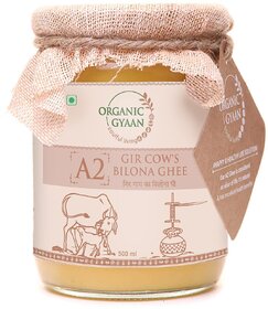 Organic Gyaan A2 Bilona Gir Cow's Ghee 500 ml - Pack of 2