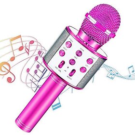 Karaoke Singing Microphone MIC ws-858 Sound Recorder Song Lover Mic with Good Look Colour Gold Dashing Look Professional Karaoke System 360' Surround Sound -(Multicolor)