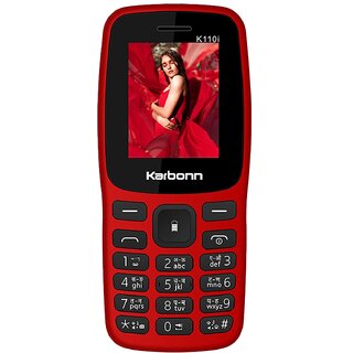                       KARBONN K110i (Dual Sim, 1000mAh Battery, 1.8 Inch Display, Red)                                              