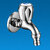 CUROVIT Torrent ZINC Alloy Nozzle Bib Cock Short Nose Tap Quarter Turn with Wall Flange in Bathroom  Kitchen Area