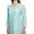 Adah womens light blue colour chanderri fabric mirrorwork straight kurti-1001