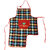 ARAVI Maroon Check Design Waterproof Kitchen Apron With Front Pocket