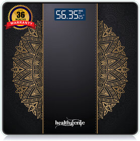 Healthgenie Digital Weight Machine Thick Tempered Glass LCD Display With 3 Years Warranty Weighing Scale( 93 Festive)