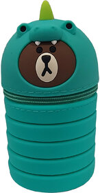INNOCENT DEAR STRETCHABLE PENCIL CASES FOR KIDS ( COLOR GREEN )