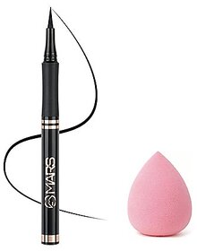 Mars liquid eyeliner with beauty blender (black)