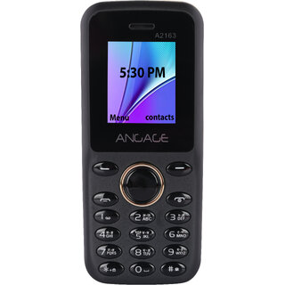                       Angage A2163 Dual Sim Mobile With 1.77 Inch Screen Digital Camera Torch FM And Auto Call Recording- Black                                              