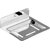 CUROVIT Stainless Steel Single Soap Dish Wall Mounted in Chrome Finish for Wash Area / Kitchen  Bathroom Fittings.